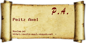Peitz Axel névjegykártya